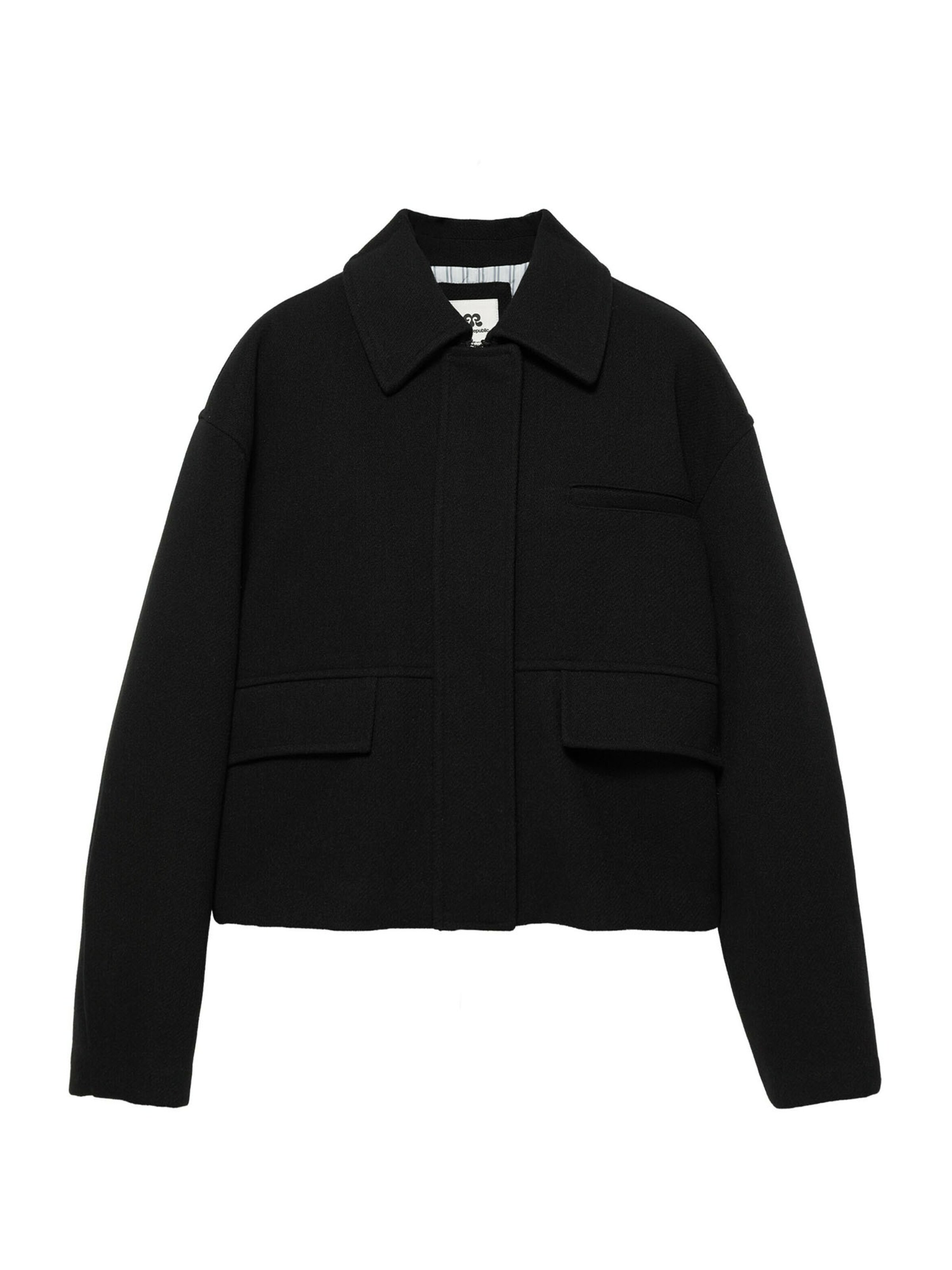 Pull&Bear Prechodná bunda, veľkosť XS - čierna, Produkt