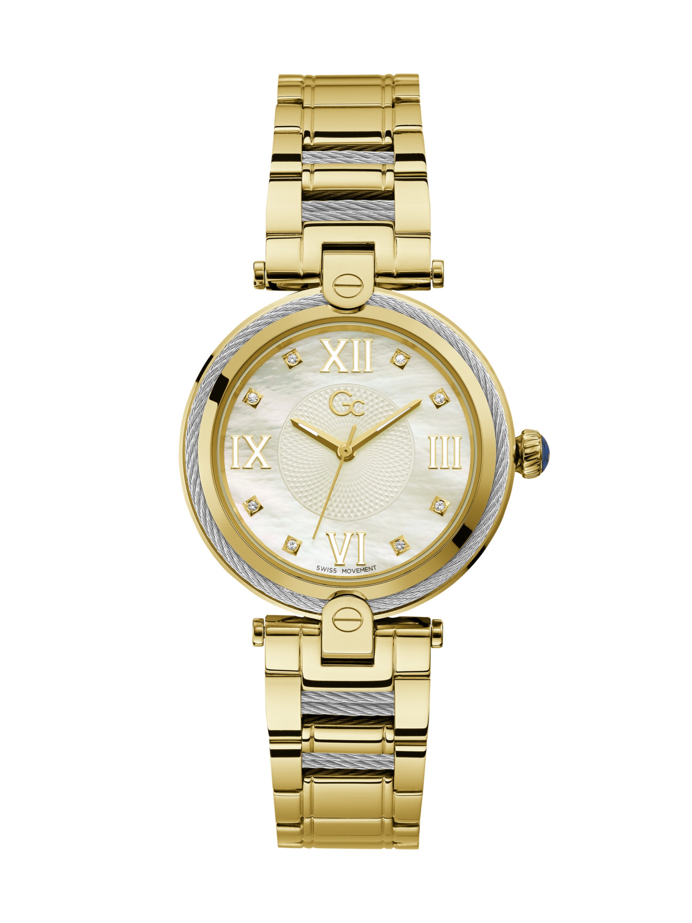 Gc Analoguhr 'Fusion Cable' in Gold: Vorderseite