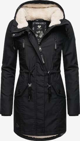 Ragwear Winter Coat 'Elsie' in Black: front