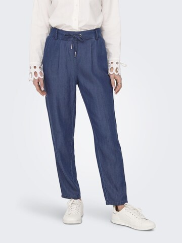 ONLY Tapered Bandplooibroek 'ONLPoptrash' in Blauw: voorkant