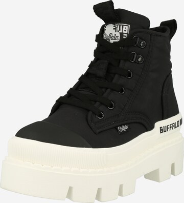 Stivaletto stringato 'RAVEN HI' di BUFFALO in nero: frontale