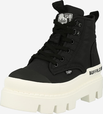 BUFFALO - Botim com fivela 'RAVEN HI' em preto: frente