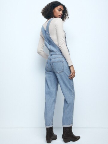 Pull&Bear Regular Jean Overalls in Blue