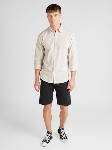 JACK & JONES Slim fit Button Up Shirt in Beige