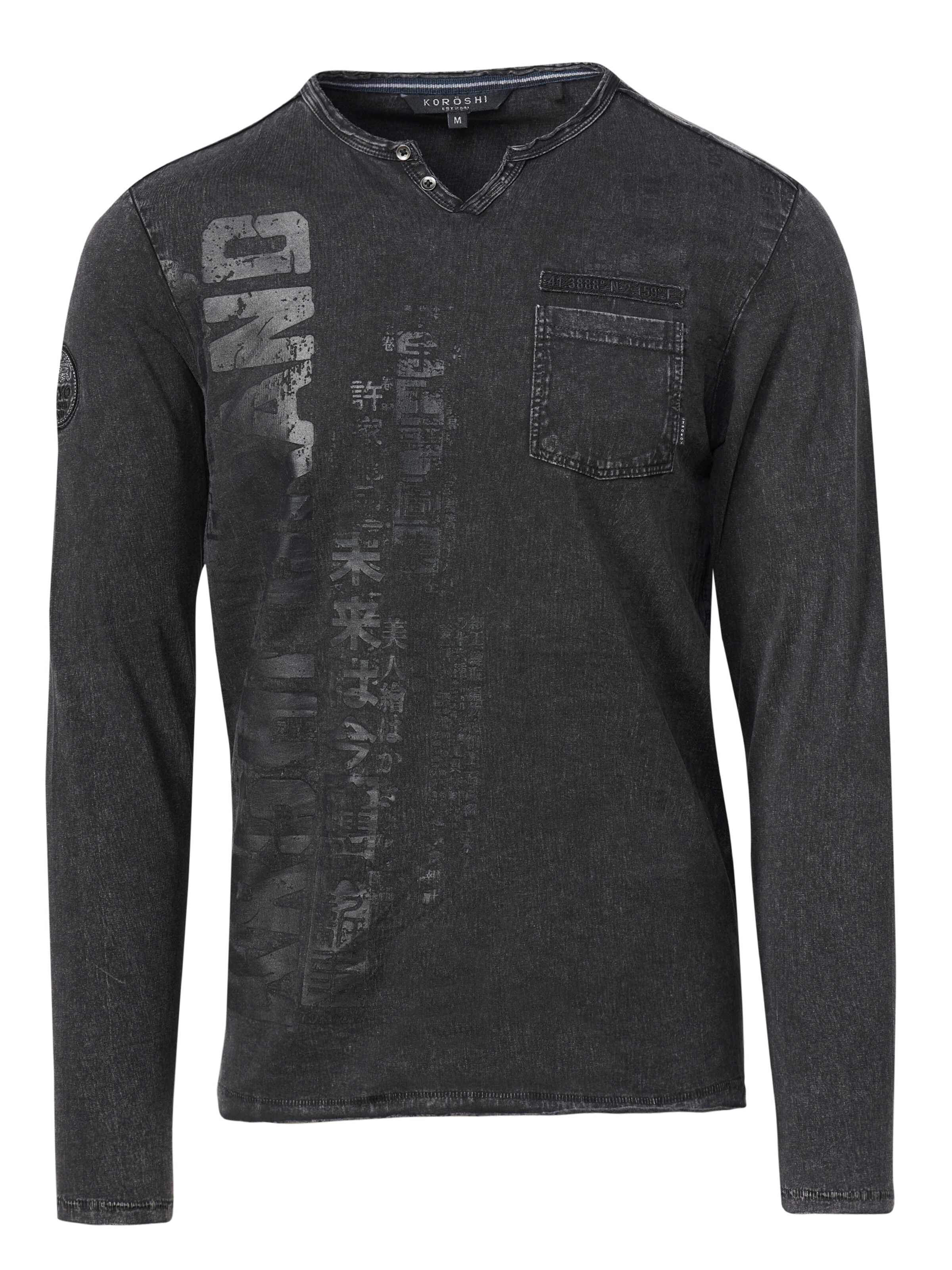 KOROSHI Póló - fekete: elől