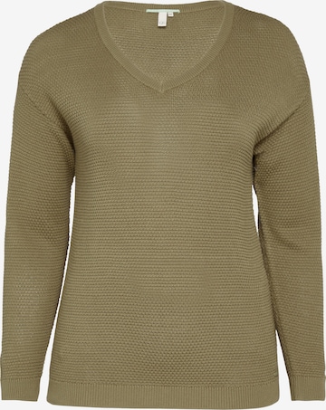 Pull-over QS en vert : devant