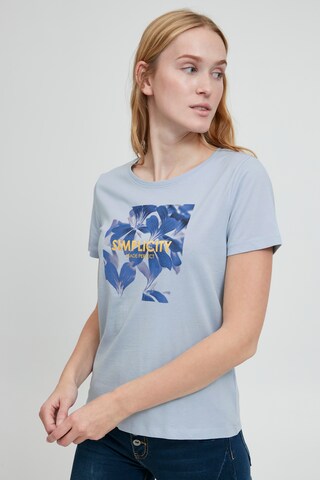 b.young Print-Shirt 'BYSANLA LEAF' in Blau: predná strana
