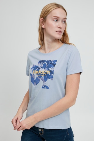 b.young Shirt 'BYSANLA LEAF' in Blauw: voorkant