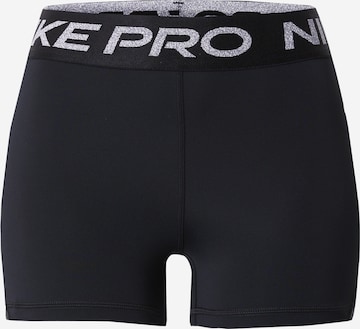 NIKE Skinny Sportshorts in Schwarz: predná strana