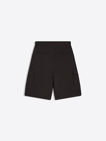 Wide Leg Pantalon cargo Bershka en noir