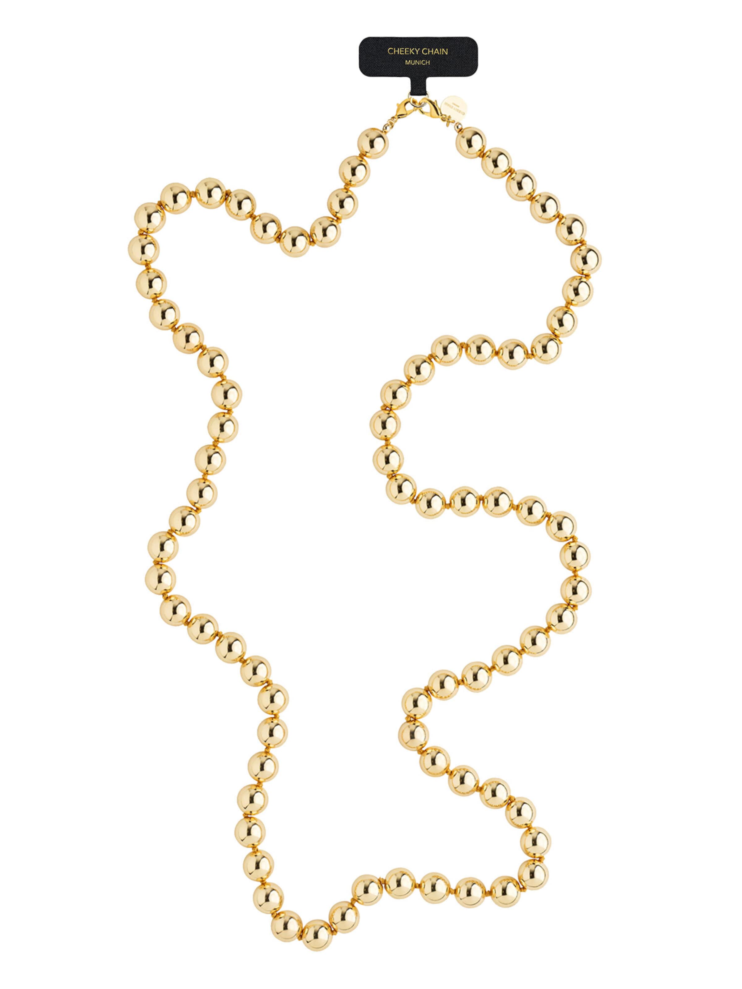 Protection pour smartphone 'Poppy' Cheeky Chain Munich en or : devant