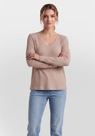usha BLUE LABEL Shirt in Beige: voorkant