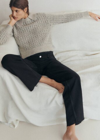 MANGO Wide Leg Jeans in Schwarz