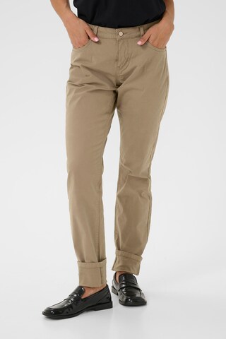 Cream Regular Hose in Beige: Vorderseite