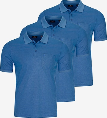 Ragman Shirt 'Basic' in Blauw: voorkant