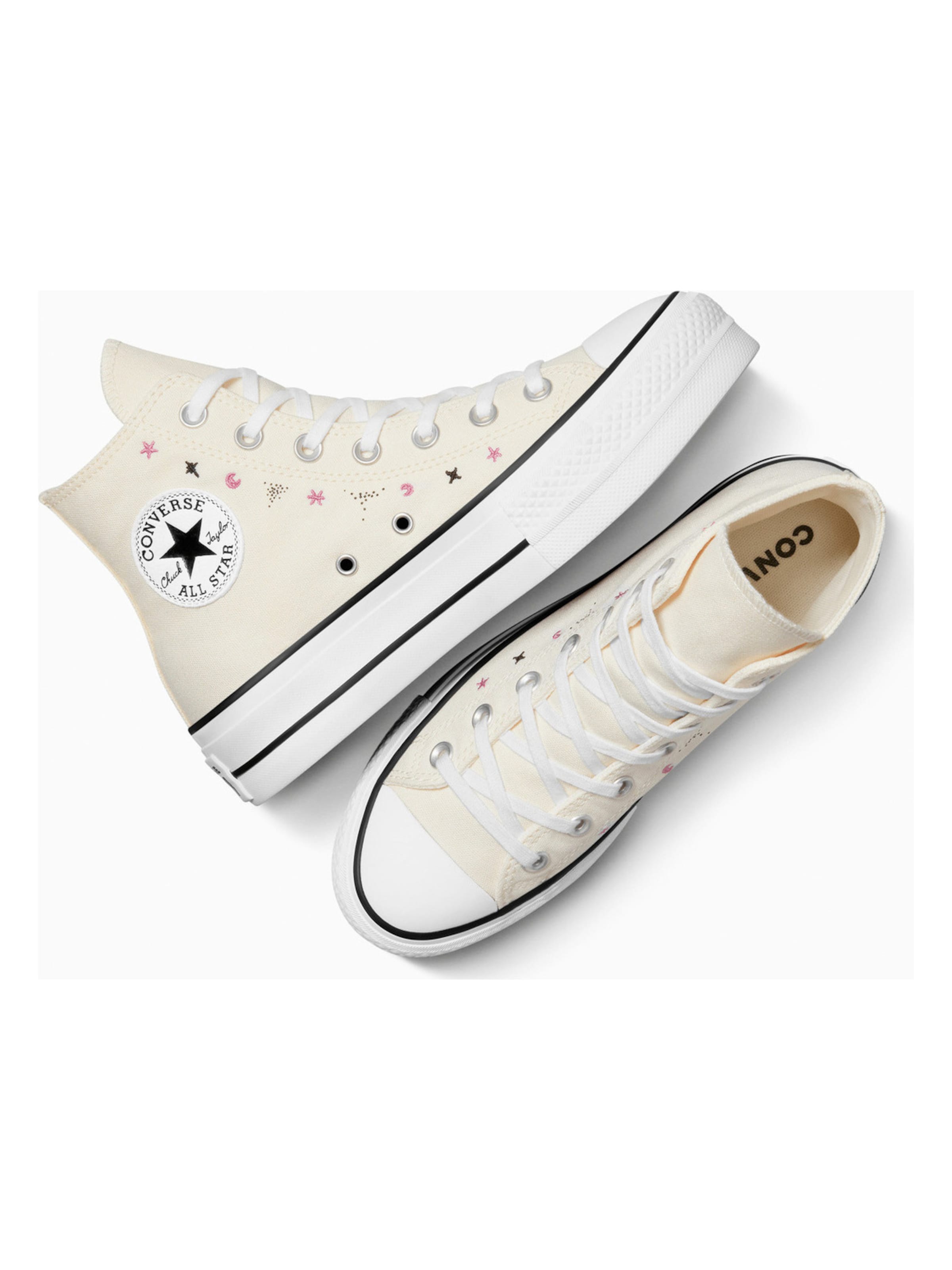 CONVERSE - Zapatillas deportivas bajas 'Converse Chuck Taylor All Star Lift Platform Celestial' en beige