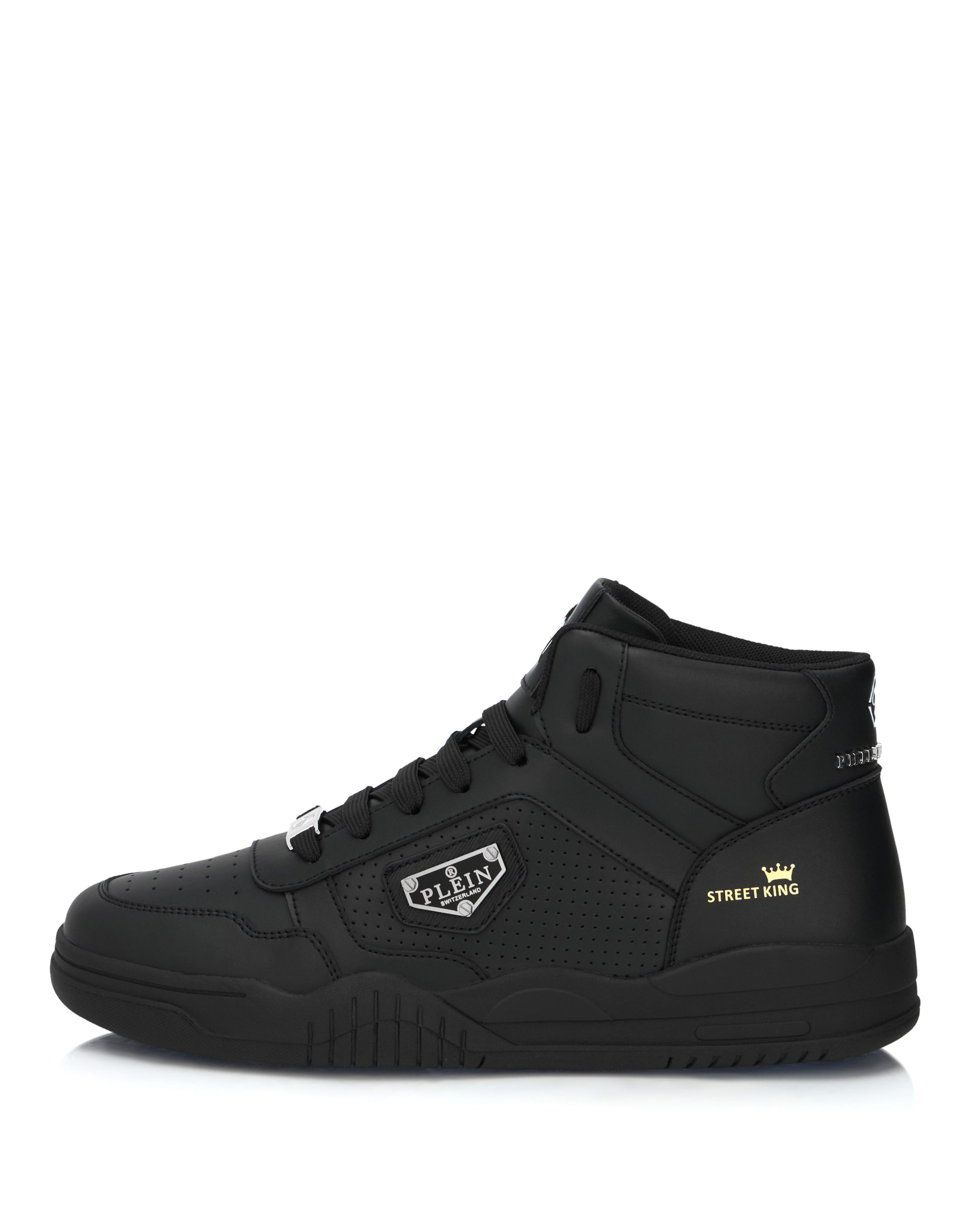 Sneaker alta 'Street' di Philipp Plein in nero: frontale
