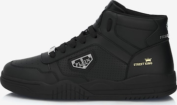 Philipp Plein Sneakers hoog 'Street' in Zwart: voorkant