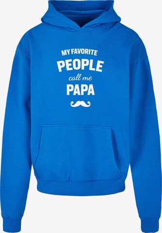 Merchcode Sweatshirt 'Fathers Day - My Favorite People Call Me Papa' in Blue: front