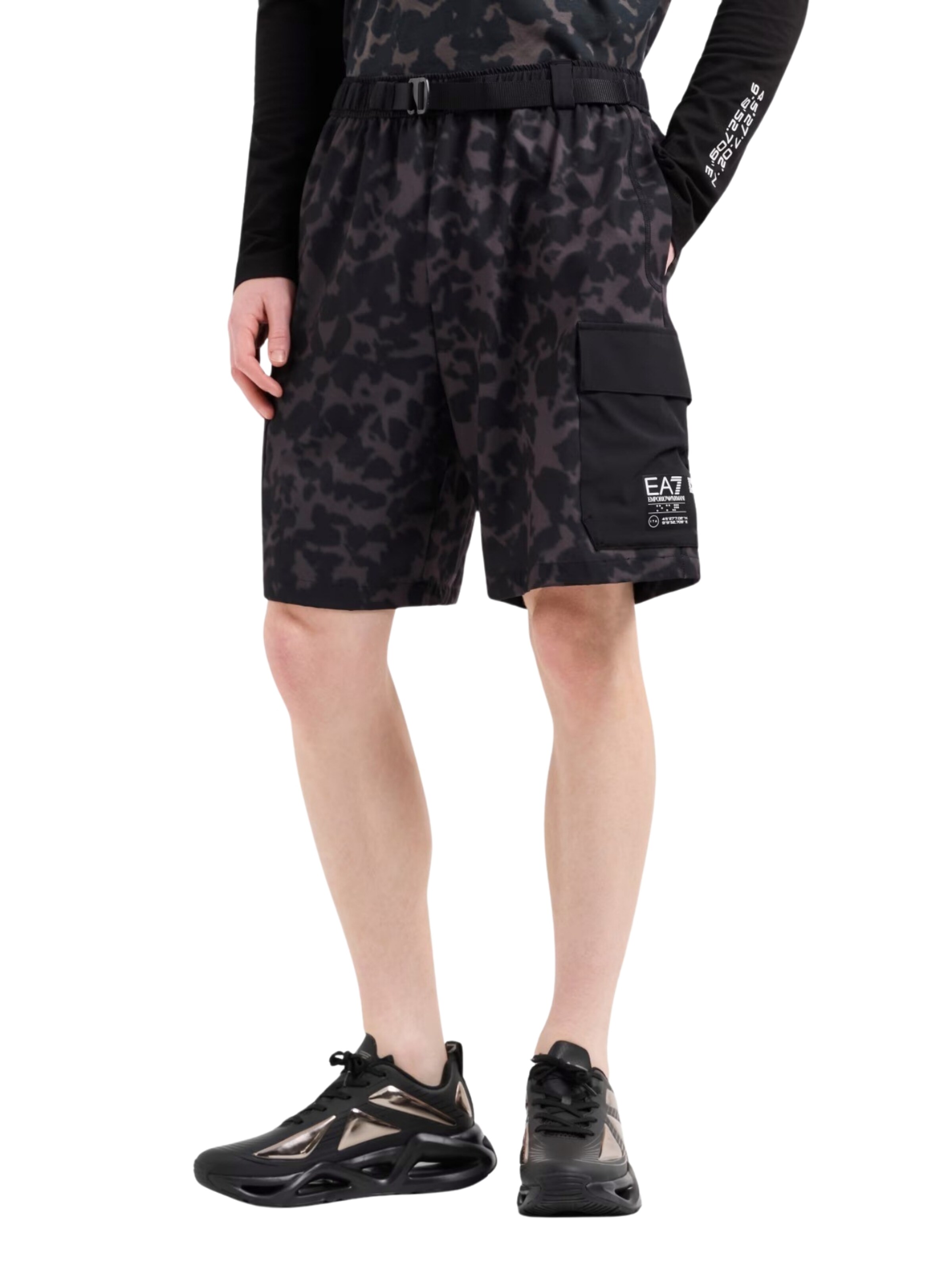 Regular Pantalon cargo 'Visibility' EA7 Emporio Armani en gris : devant