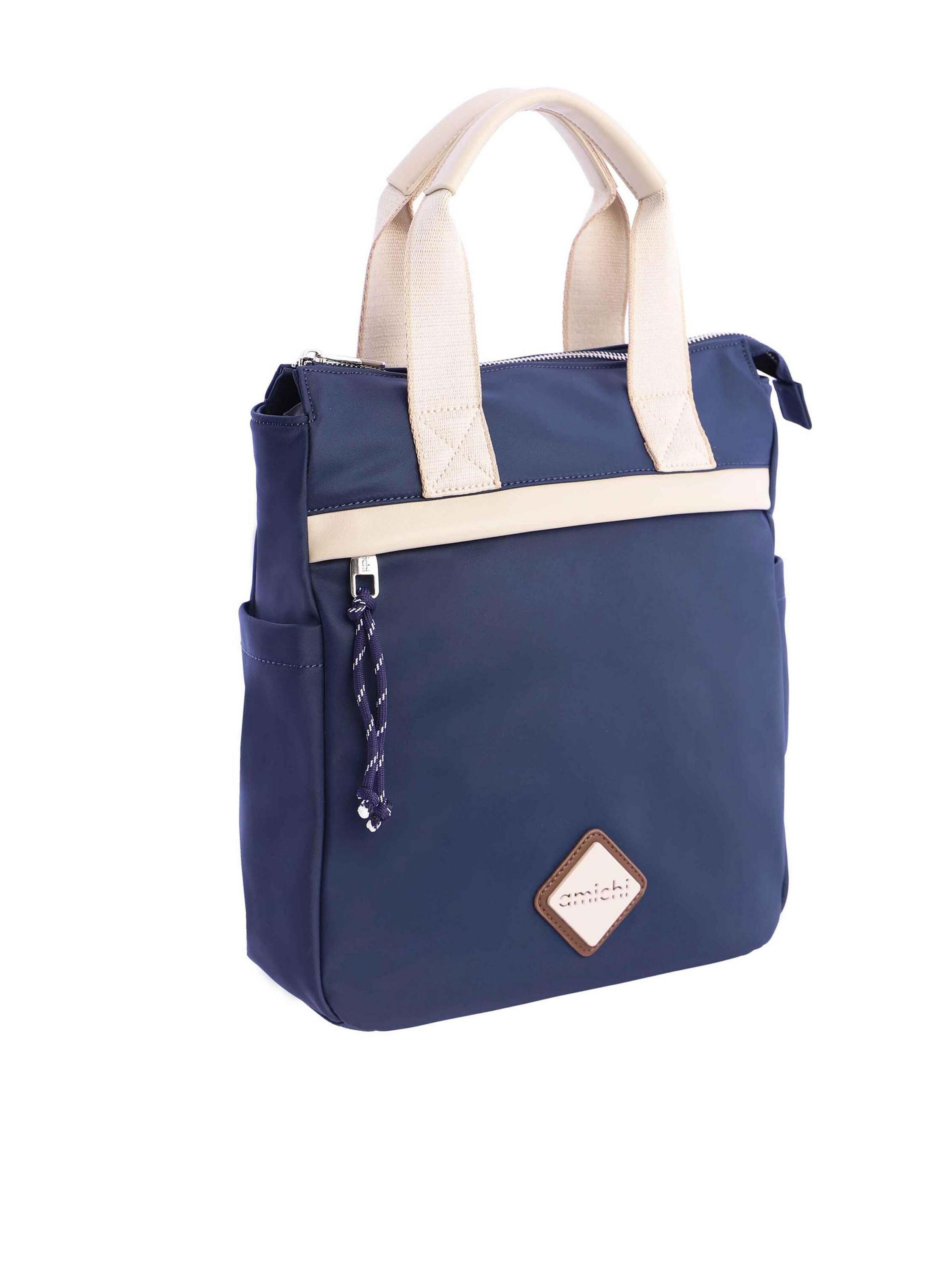 Amichi - Mochila 'Mochila para mujer Perla de nailon con cremallera' en azul