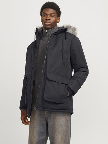 Parka invernale 'JJEConstruct' di JACK & JONES in nero: frontale