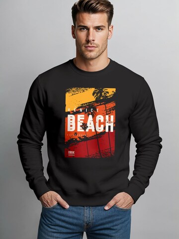 Neverless Sweatshirt 'Venice Beach' in Schwarz: Vorderseite