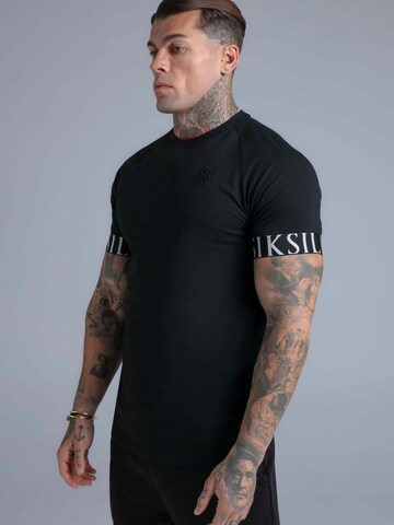 SikSilk Koszulka 'Tech' w kolorze czarny