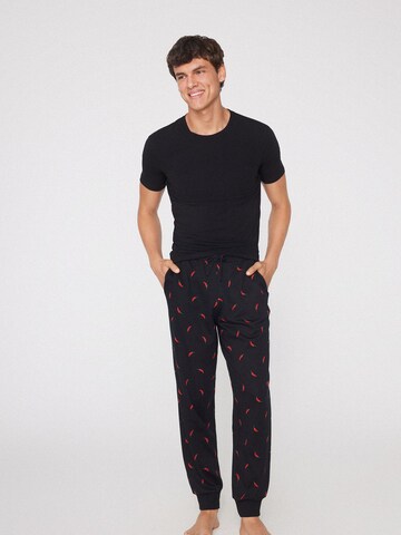 Tezenis Regular Pajama Pants in Black