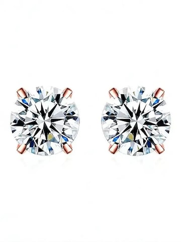 Staufergold Ohrringe 'Moissanit Ohrstecker „Solitaire“ 1ct'‌‌ in Gold: Vorderseite