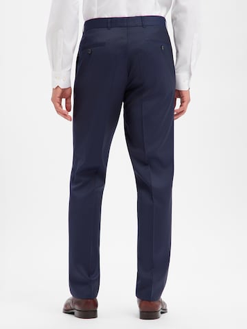 CARL GROSS Regular Pleated Pants in Blue