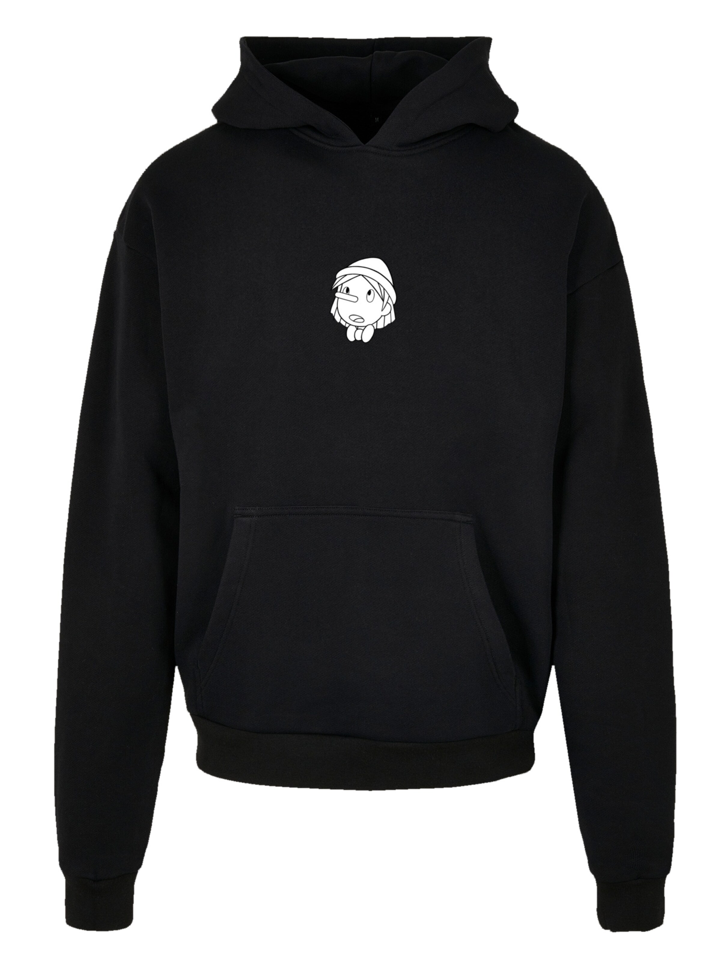 F4NT4STIC Sweatshirt 'Pinocchio Heroes of Childhood' in Zwart: voorkant
