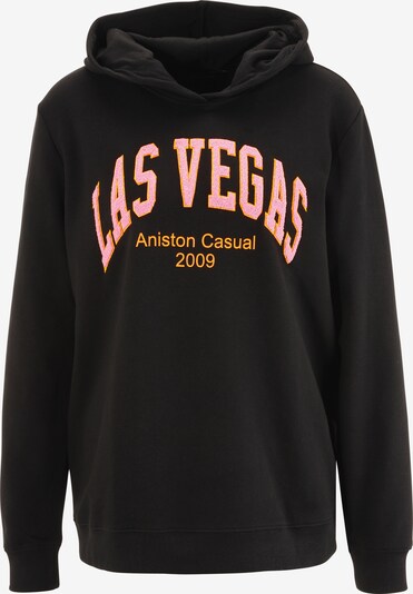 Aniston CASUAL Sweatshirt in gelb / pastellpink / schwarz, Produktansicht