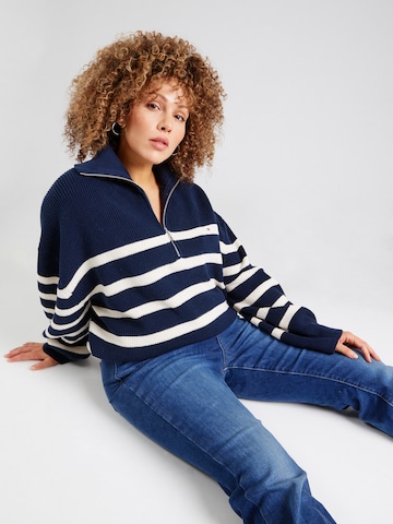 Tommy Hilfiger Curve Trui in Blauw: voorkant