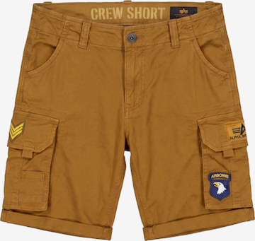 Coupe slim Pantalon cargo ALPHA INDUSTRIES en jaune : devant