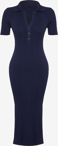 Robes en maille Trendyol en bleu : devant