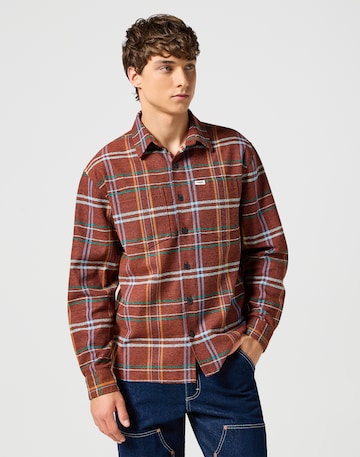 WRANGLER Regular Fit Hemd in Rot: Vorderseite