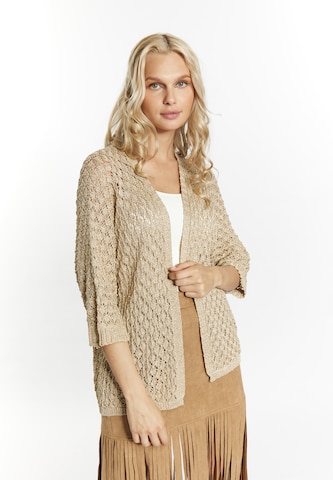 Cardigan IZIA en or : devant