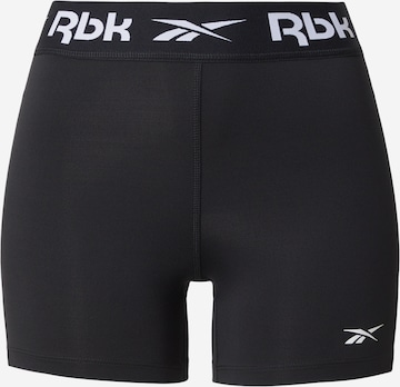 ReebokSkinny Sportske hlače 'ID TRAIN' - crna boja: prednji dio