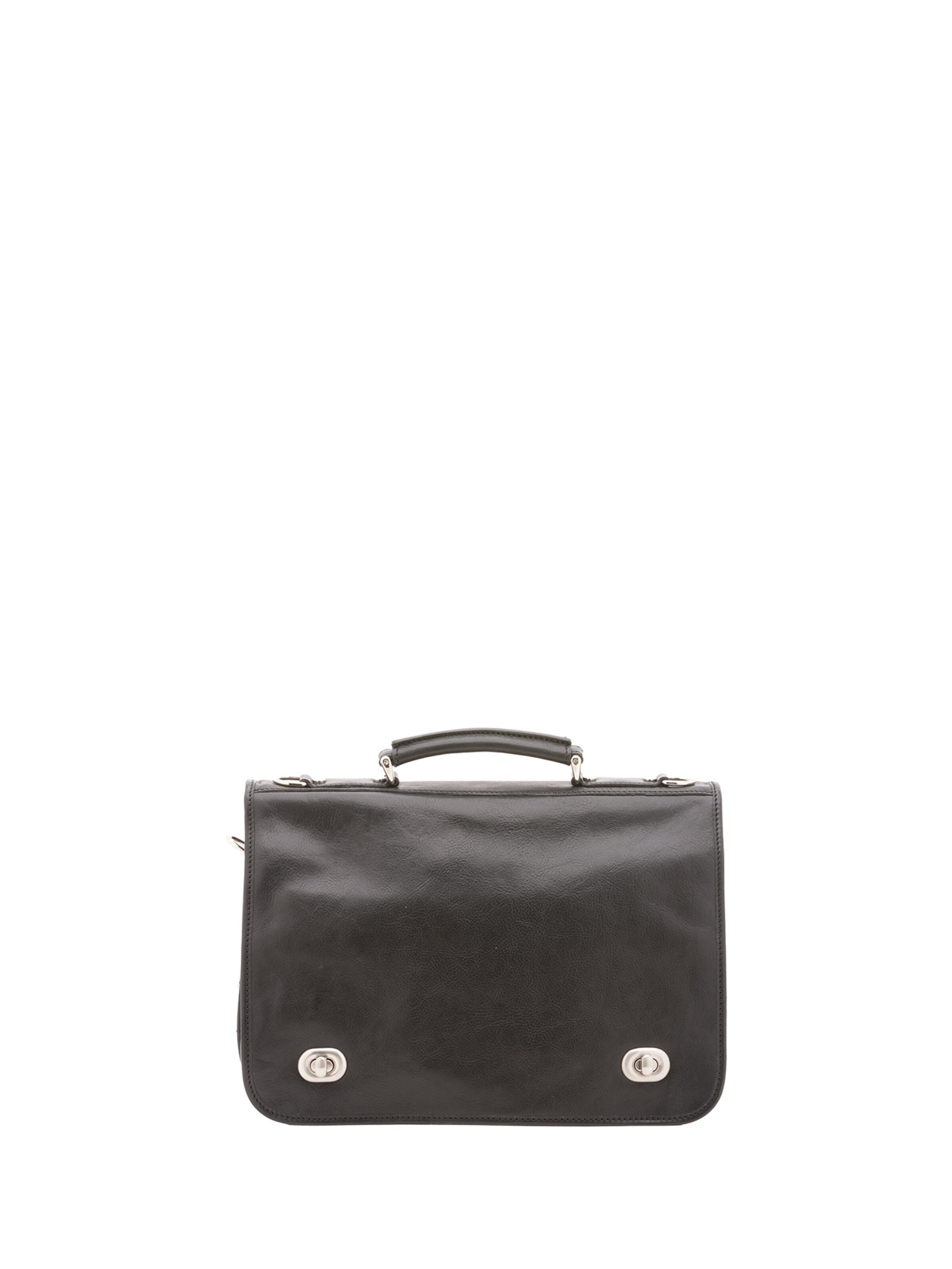 Borsa a mano 'Borsa a Mano Unisex Vera Pelle - Made in Italy' di Alessia Firenze in nero: frontale