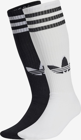 ADIDAS ORIGINALS Socken 'Knee Sock 2 Pairs' in Schwarz: Vorderseite