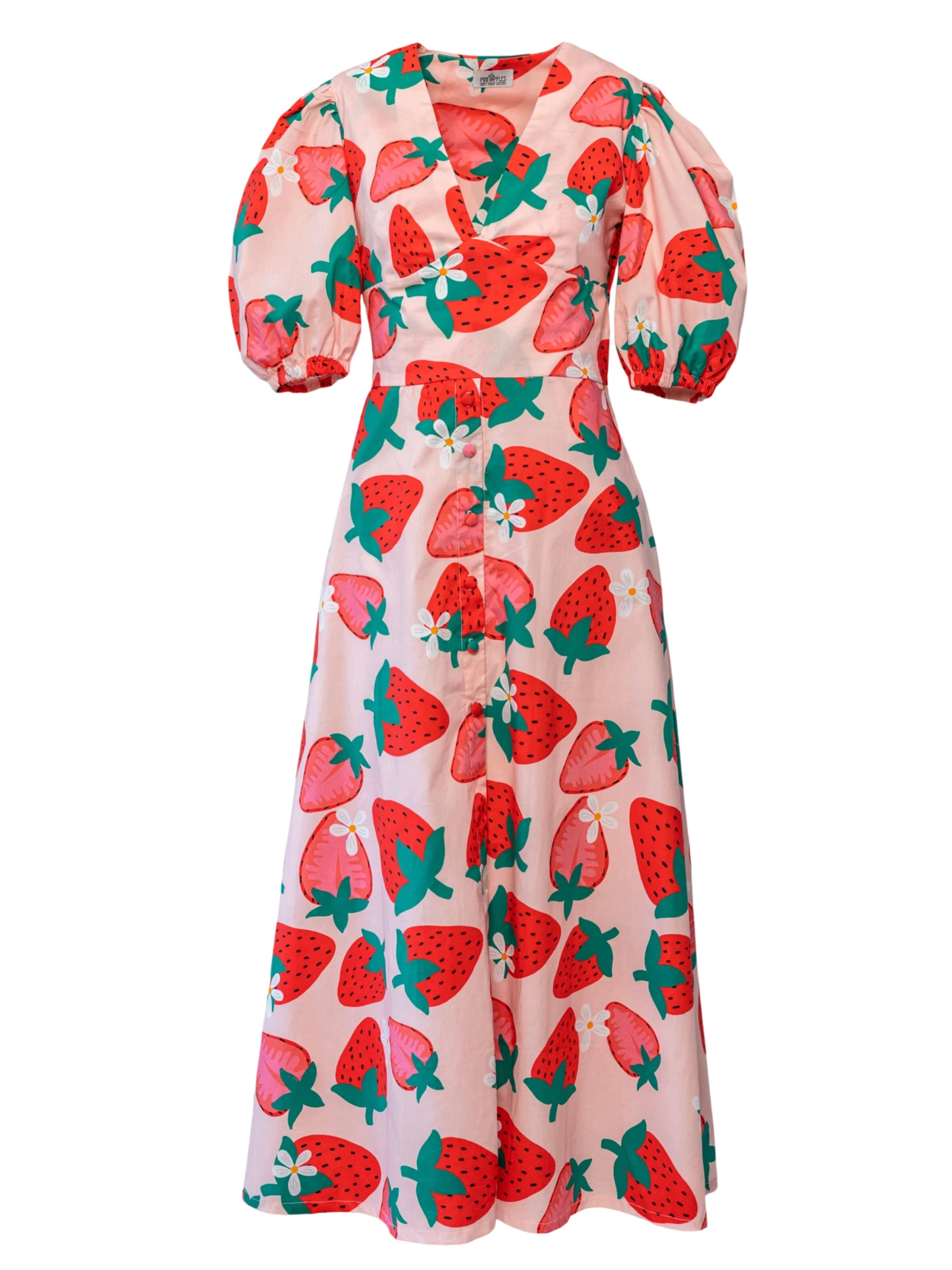 Pineapples Don't Have Sleeves Dress 'Lola Fresa' in Pink: front