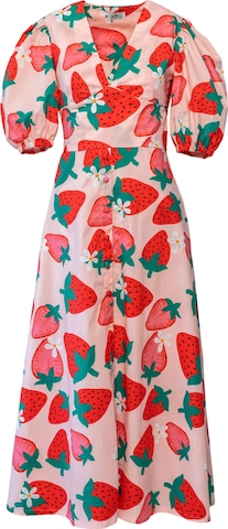 Pineapples Don't Have Sleeves Mekko 'Lola Fresa' värissä vaaleanpunainen: etupuoli