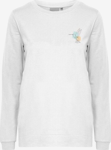 WESTMARK LONDON Sweatshirt 'Watercolour Hummingbirds' in White: front