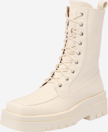 Raid Lace-Up Boots 'BIRDIE' in White: front