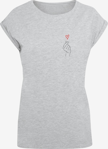 Merchcode T-Shirt 'K Heart' in Grau: predná strana