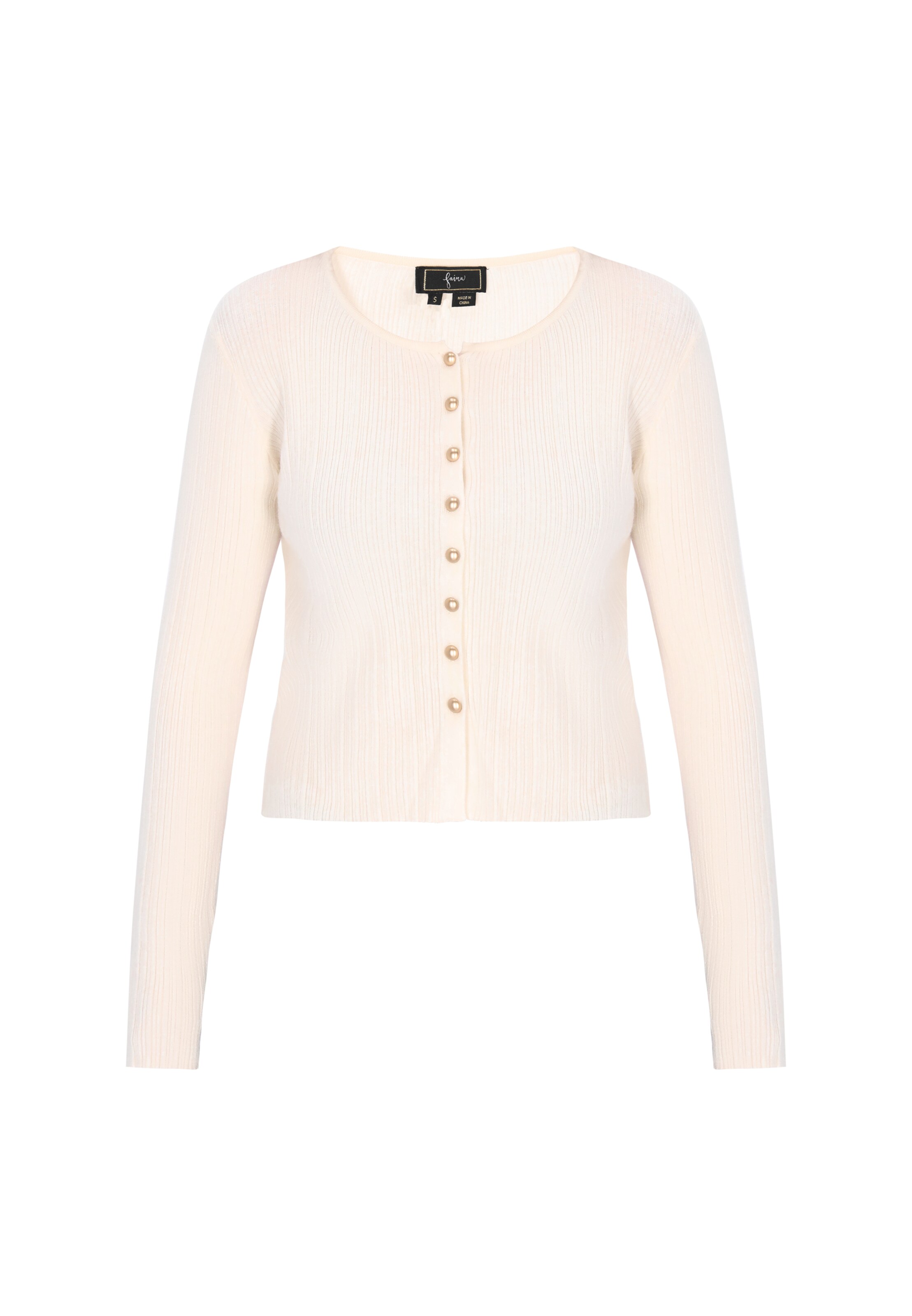 faina Strickjacke in Beige: Vorderseite