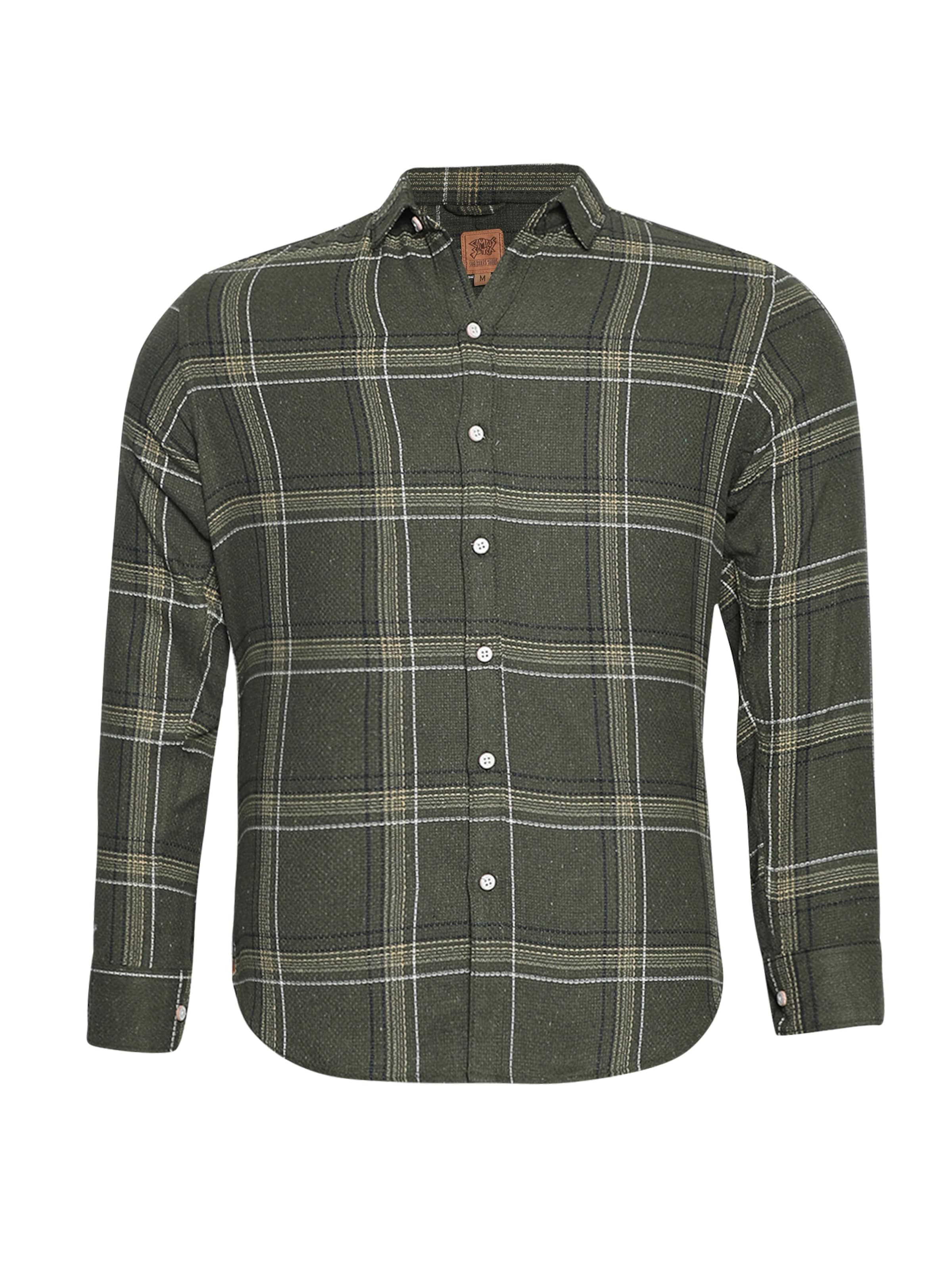 Campus Sutra Regular fit Button Up Shirt &#x27;Augustus&#x27; in Green: front