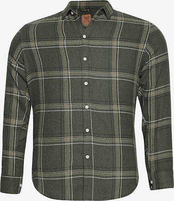 Campus SutraRegular Fit Košulja 'Augustus' - zelena boja: prednji dio