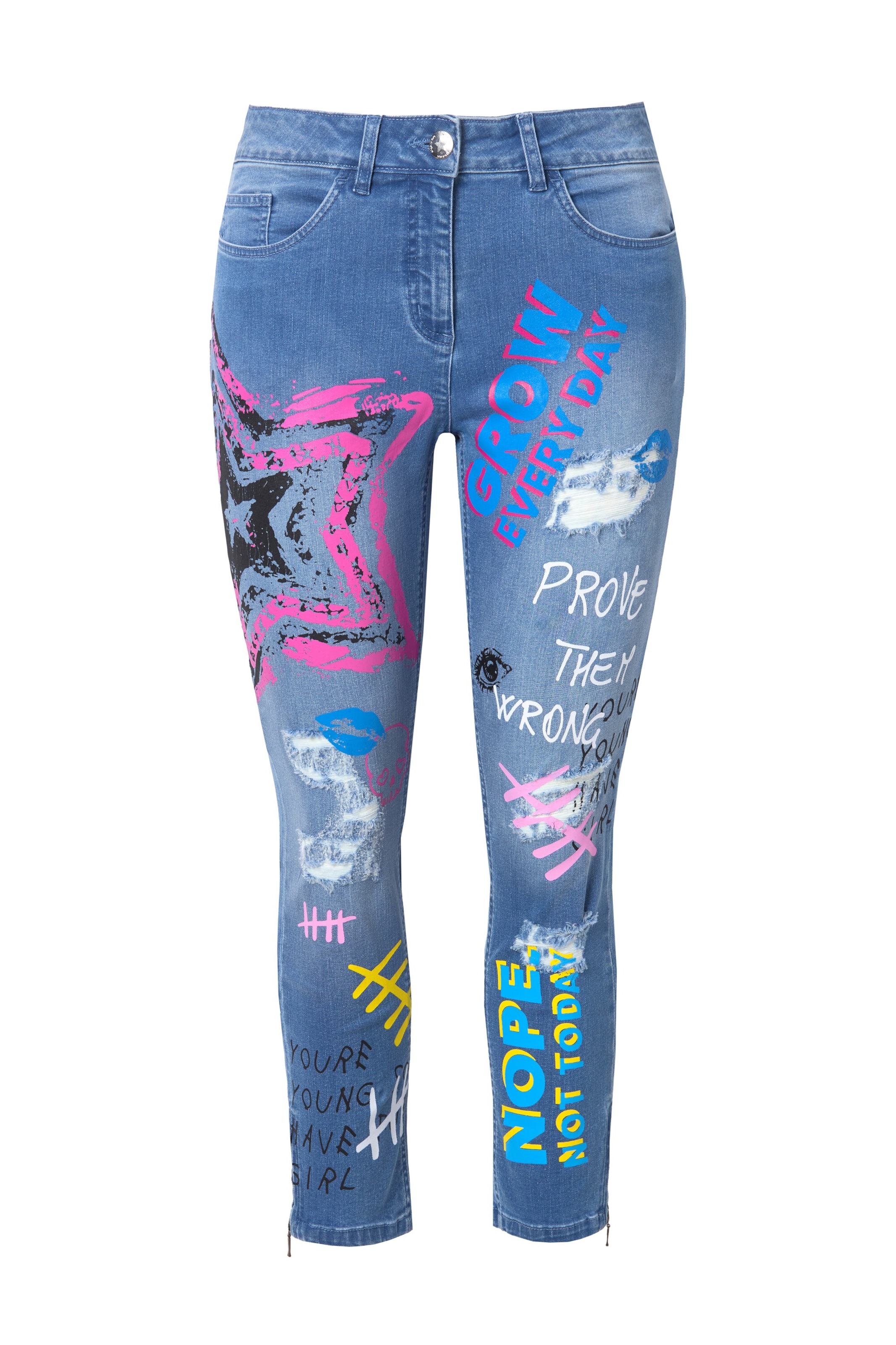 Angel of Style Slim fit Jeans in Blue: front